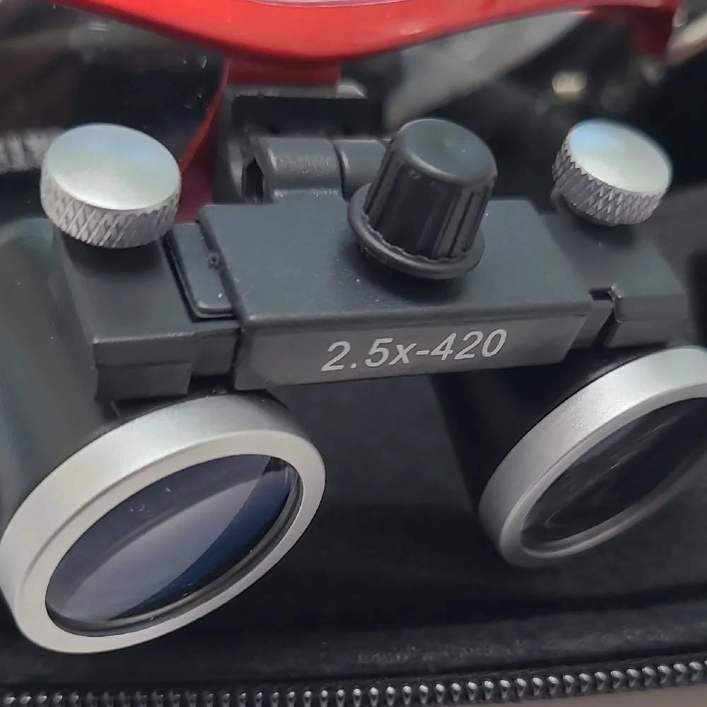 Red LED Headlight & Medical Loupe Set